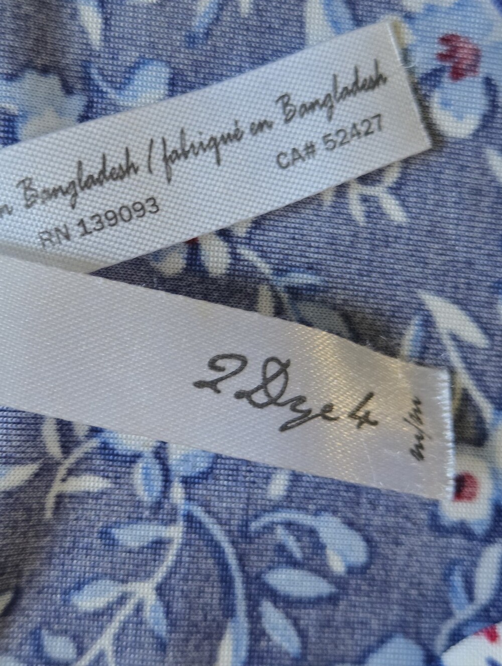 Navy Floral Short-Sleeve Women’s Blouse - Picture 3 of 3